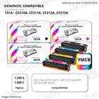 juego de toner HP 131A CYMK M251, M276n Compatible Con CHIP