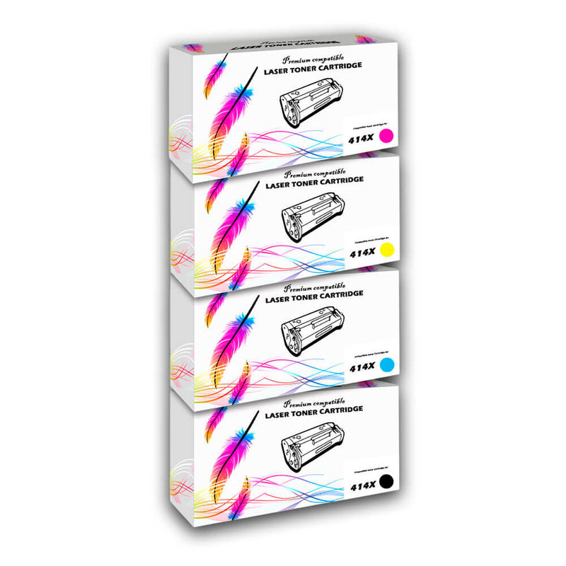 juego de toner HP 414X CYMK M454dw, M479dw Compatible Con CHIP