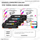 juego de toner HP 414X CYMK M454dw, M479dw Compatible Con CHIP