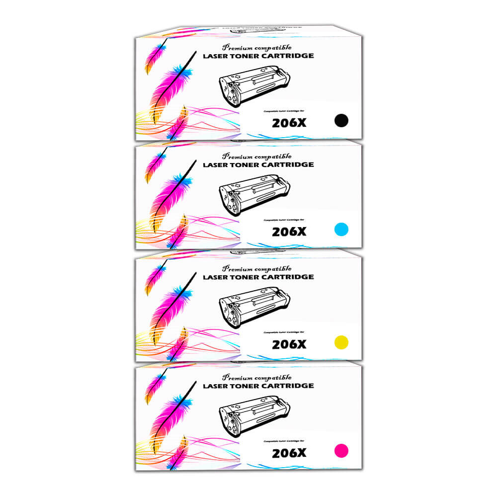 juego Toners HP 206X MCYBK 10,500 Páginas MFP M283fdw Compatible