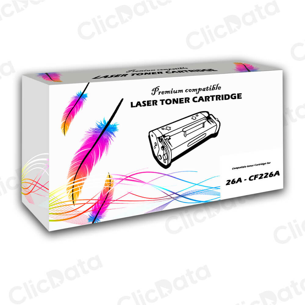 Toner HP 26A CF226A Black 3,100 Pág M402dn, M426fdn Compatible