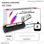 Toner HP 64X Black CC364X 24,000 Pág. P4014dn, P4510 Compatible