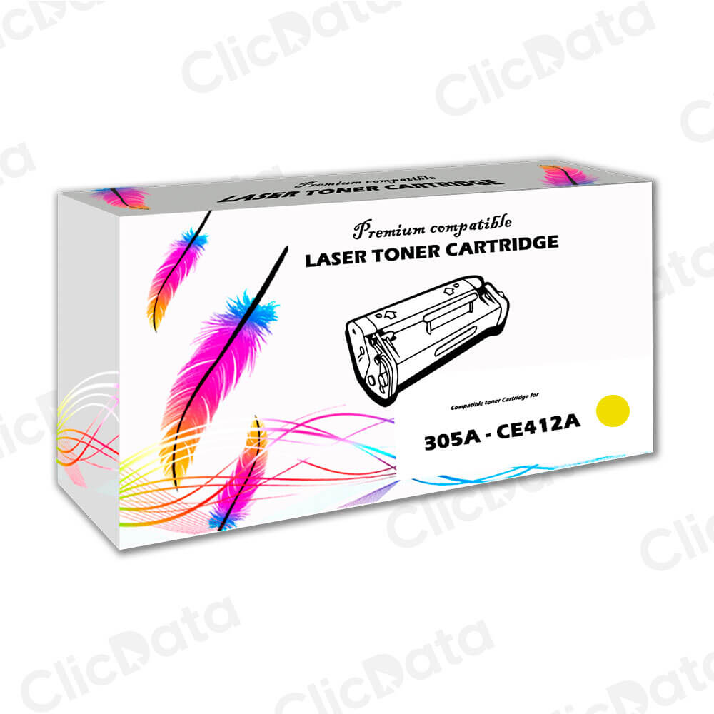 Toner HP 305A Yellow CE412A 2,600 Pág. M475dn, M451dn Compatible