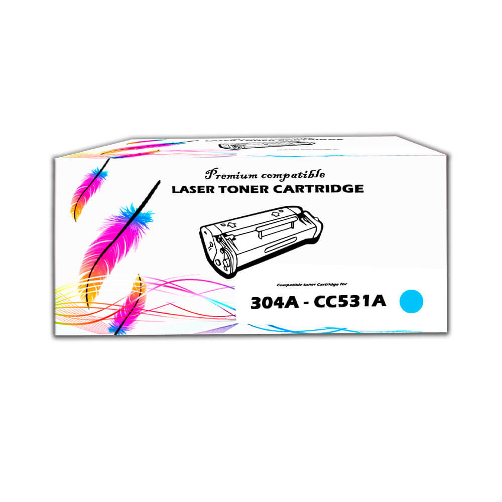 Toner HP 304A Cyan CC531A 2,800 Pág. CP2020, CM2320 Compatible