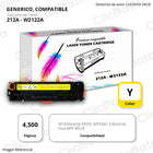 Toner HP 212A Yellow W2122A 4,500 Pág. M554dn, M555 Compatible