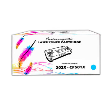 Toner HP 202X Cyan CF501X 2,500 Pág M281cdw, M254dn Compatible