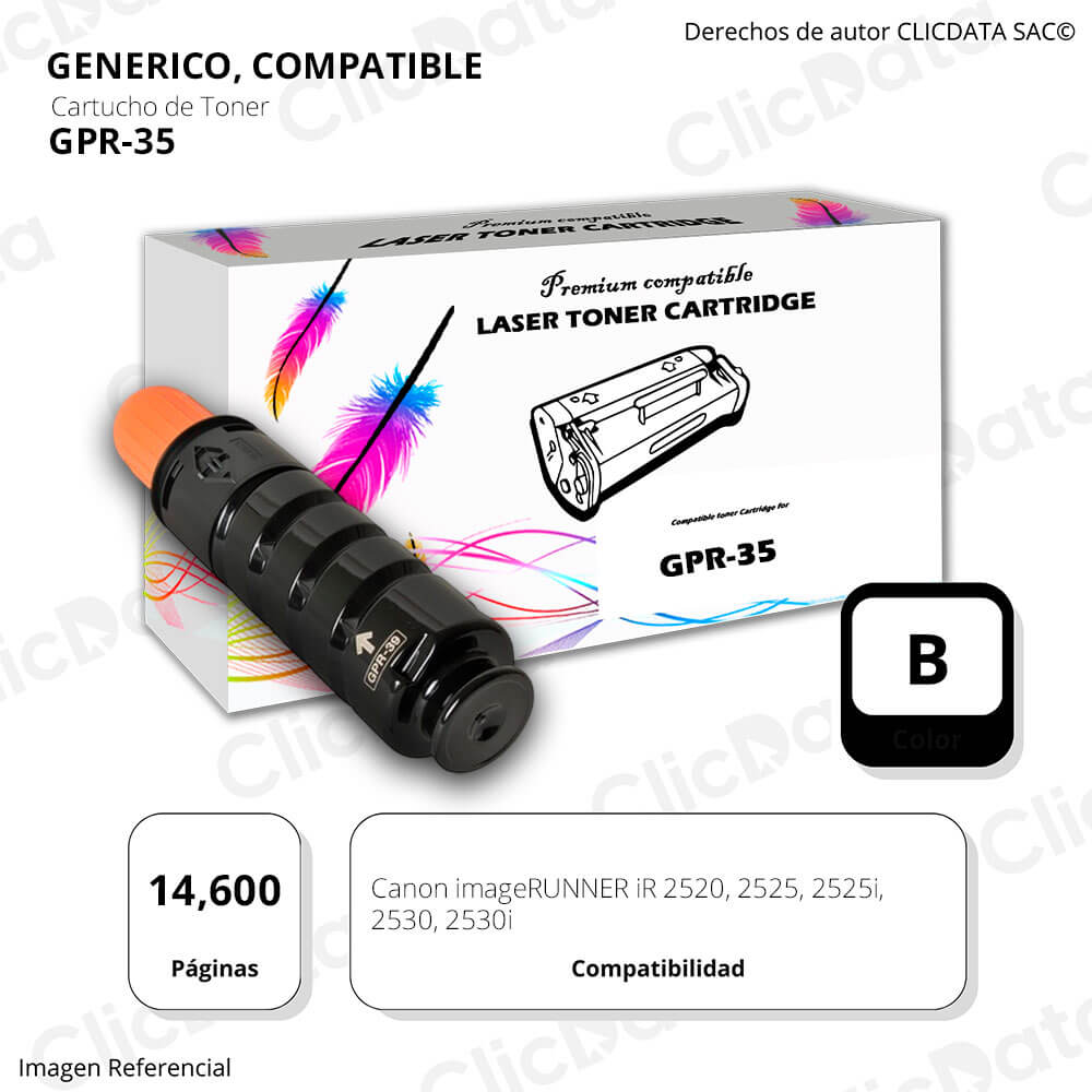 Toner Canon GPR 35 Negro 14,600 Pág. iR 2520, 2530i Compatible