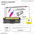 Toner Brother TN 411 Yellow 1,800 Pág. L8260CDW, L8900 Compatible