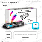 Toner Brother TN 321 Cyan 2,500 Pág. L8250, L8350cdwCompatible