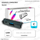 Toner Brother TN 319 Cyan 6,000 Pág. L8350, L8600cdw Compatible