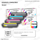 Juego de toner Brother TN-221 CYMK 9340cdw, 3170cdw Compatible