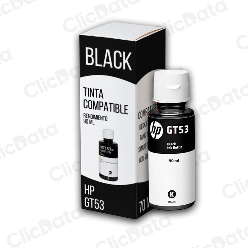Tinta HP GT53 Negro 1VV22AL 90ml GT5800 smart 500, 600 Compatible