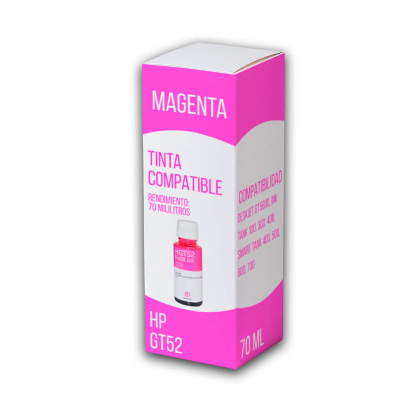 Tinta HP GT52 Magenta M0H55AL 70ml GT5800 smart 500, 600 Compatible