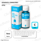Tinta HP GT52 Cyan M0H54AL 70ml GT5800 smart 500, 600 Compatible