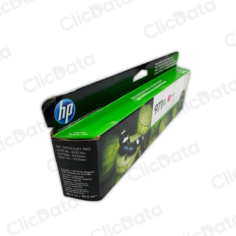 Tinta Hp 971Xl Magenta Cn627Am 6,600 Pág. X451, X576dw Original