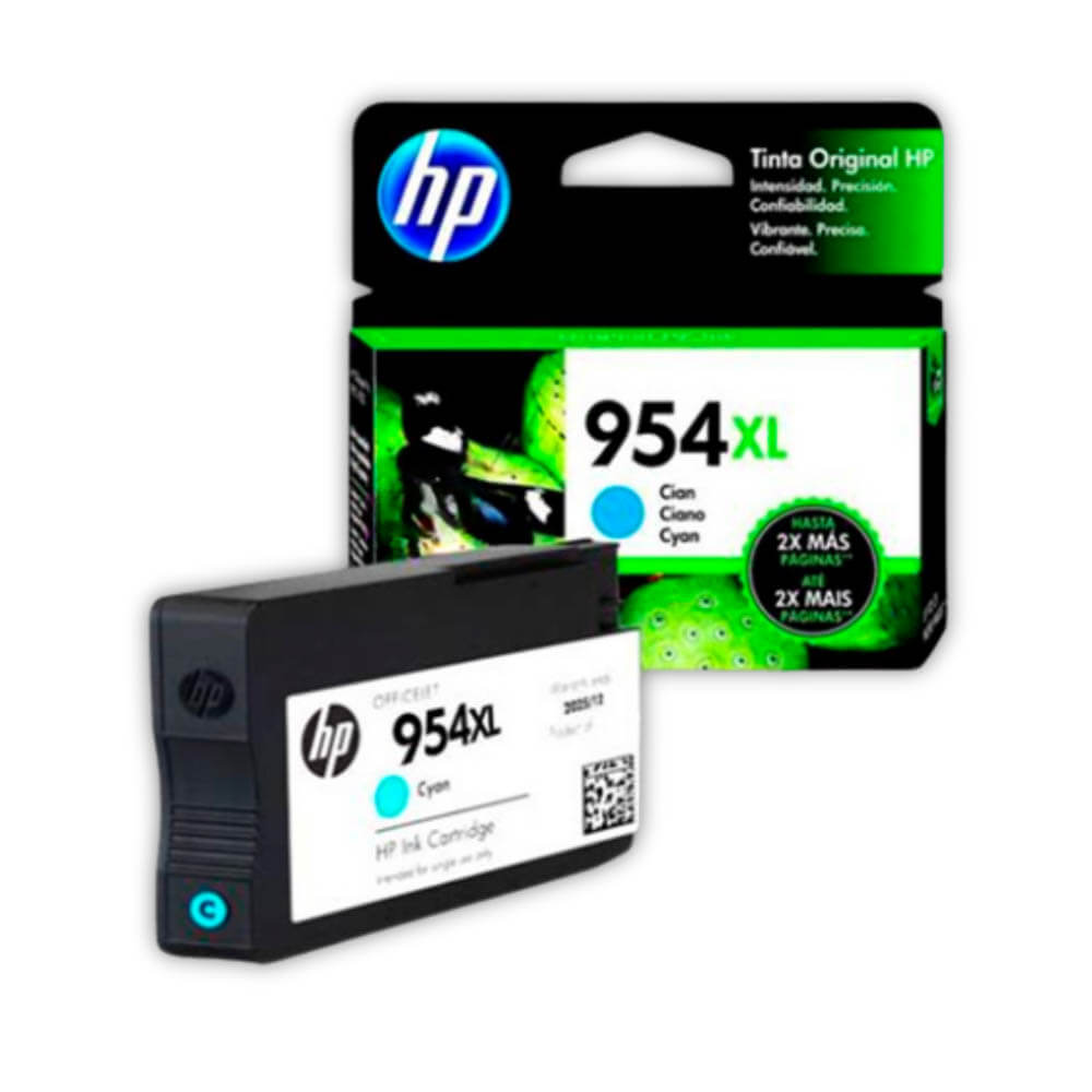 Tinta Hp 954Xl Cyan L0S62Al 1,600 Pág. 8216, 8740 Original