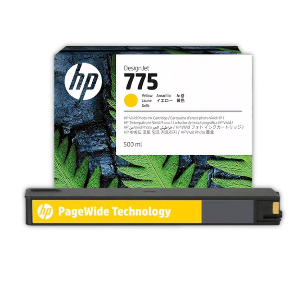 Tinta HP 775 Amarrillo 1XB19A 500ml Z9+ Pro Original