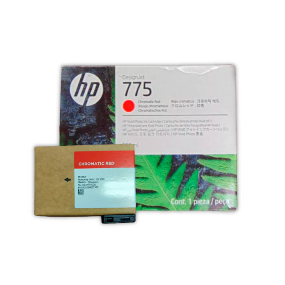 Tinta HP 775 Rojo 1XB20A 500ml DesignJet Z9+ Pro Original