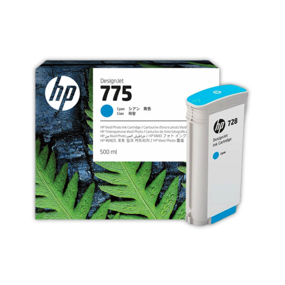 Tinta HP 775 Cian 1XB17A 500ml DesignJet Z9+ Pro Original