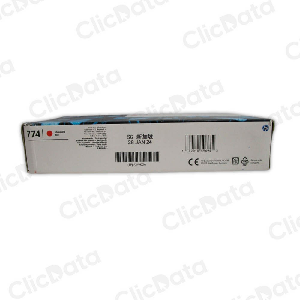 Tinta HP 774 Red Chromatic P2W02A 775ml Z6610.Original