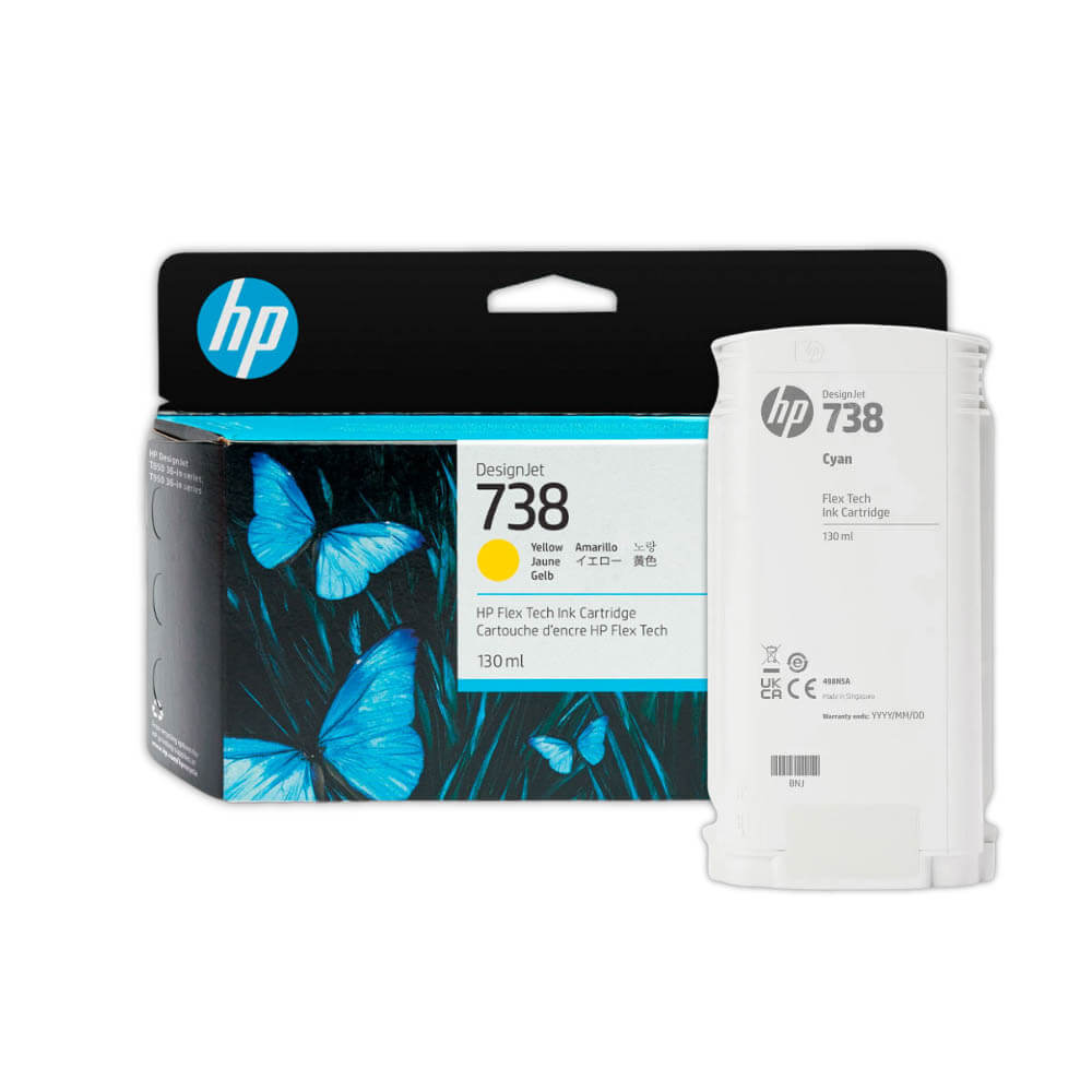 Tinta HP 738 Yellow 498N7A 130ml T850, T950 Series Original