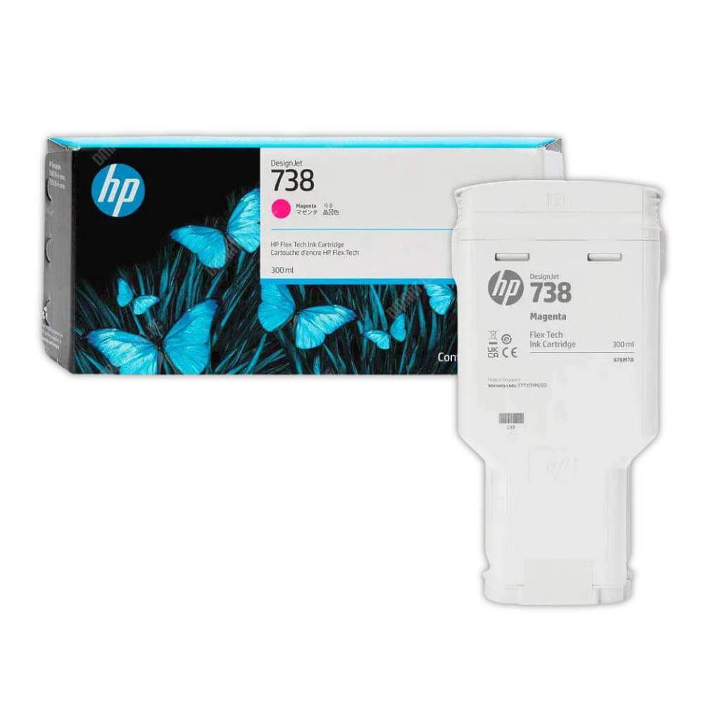 Tinta HP 738 Magenta 676M7A 300ml DesignJet T850 original