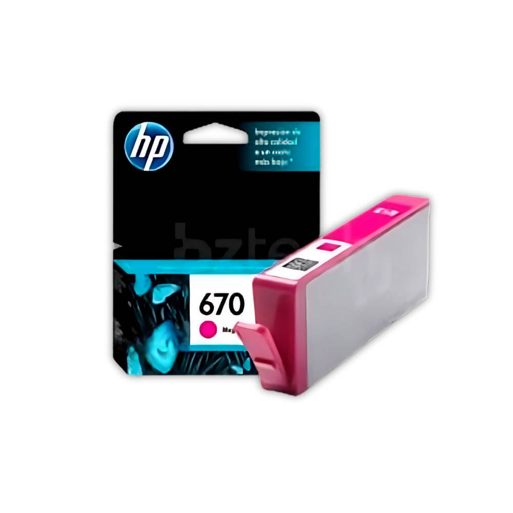 Tinta Hp 670 Magenta Cz115Al 300 Pág. 3525, 4615, 5525 Original