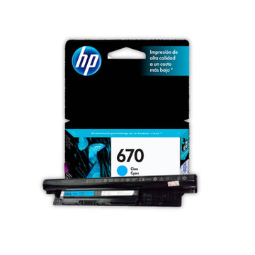 Tinta Hp 670 Cyan Cz114Al 300 Pág. 3525, 4615, 5525 Original