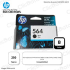 Tinta Hp 564 Negro Cb316Wl 250 Pág. D7560, B210a Original