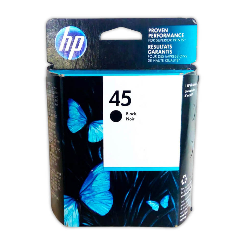Tinta HP 45 Negro 51645Al 930 Pág. 1120, 180,190, 280, 290 Original