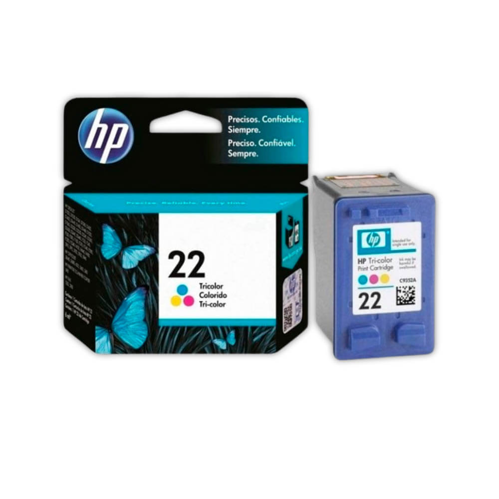 Tinta Hp 22 Color C9352Al 165 Pág. 930, 932 serie Original