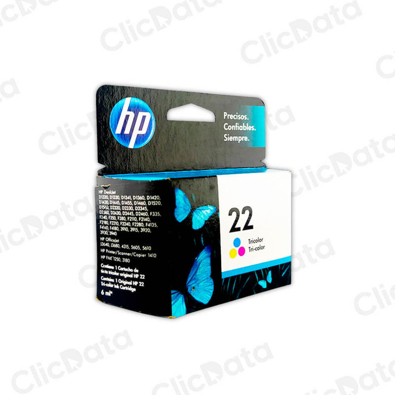 Tinta Hp 22 Color C9352Al 165 Pág. 930, 932 serie Original