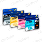 Kit de Tinta Epson 133 Negro y Tricolor TX125, TX133 Original