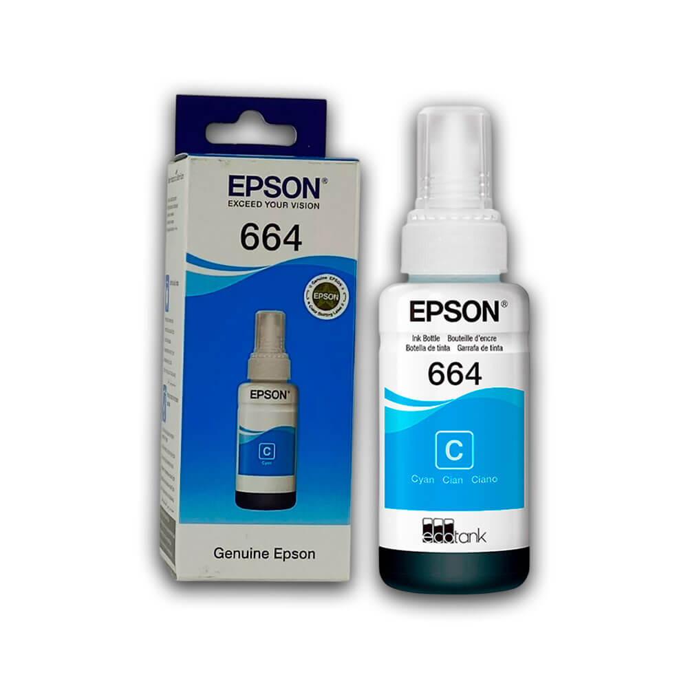 Tinta Epson T664220Al Cian 70ml EcoTank L200, L300 Original