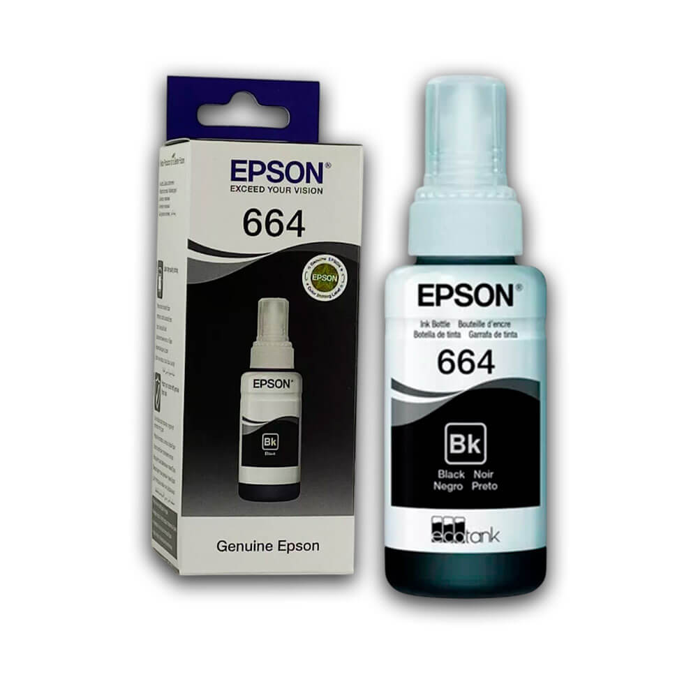 Tinta Epson T664120Al Negro 70ML EcoTank L355,L555 Original
