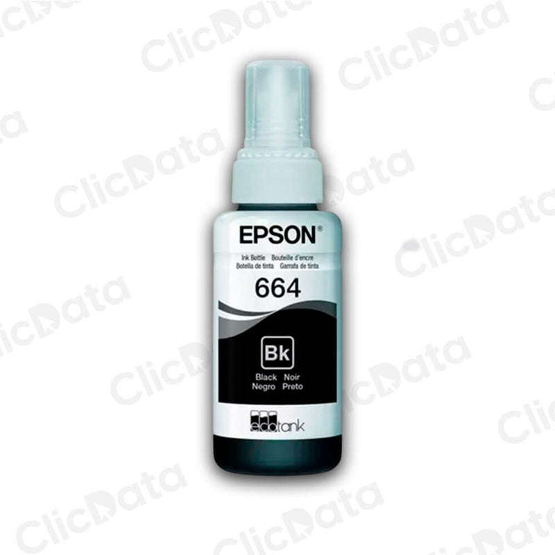 Tinta Epson T664120Al Negro 70ML EcoTank L355,L555 Original