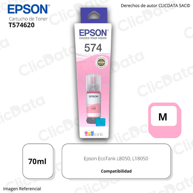 Tinta Epson T574620 Magenta Claro 70 ml L8050, L18050 Original