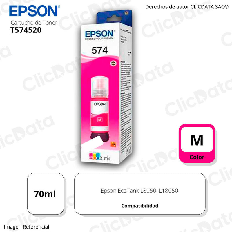 Tinta Epson T574320 Magenta 70 ml L8050, L18050 Original
