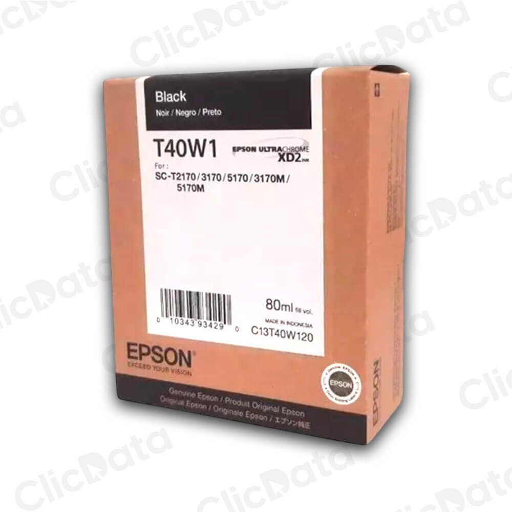 Tinta Epson T40W120 Black 80ml SL2170, SCT3170, T5170 Original