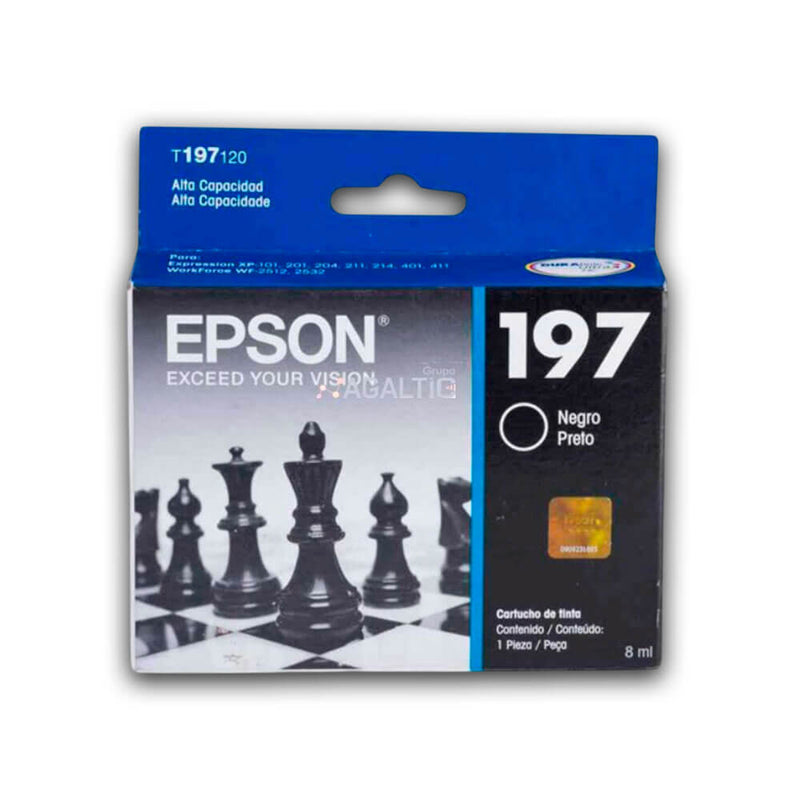 Tinta Epson T197120 Negro 8ml XP401, 2512, XP201 Original