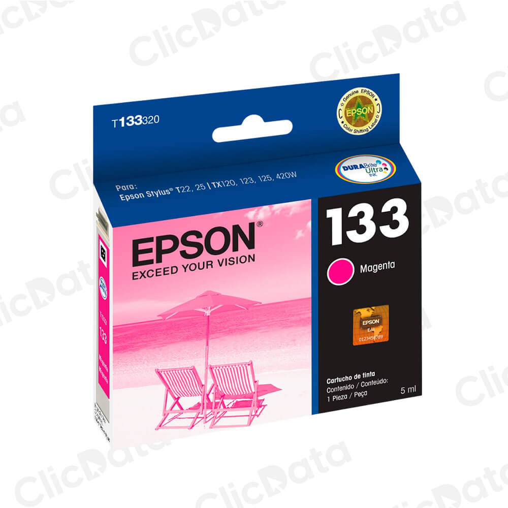 Tinta Epson T133320 magenta 300 Pag T25, TX125, TX320F Original