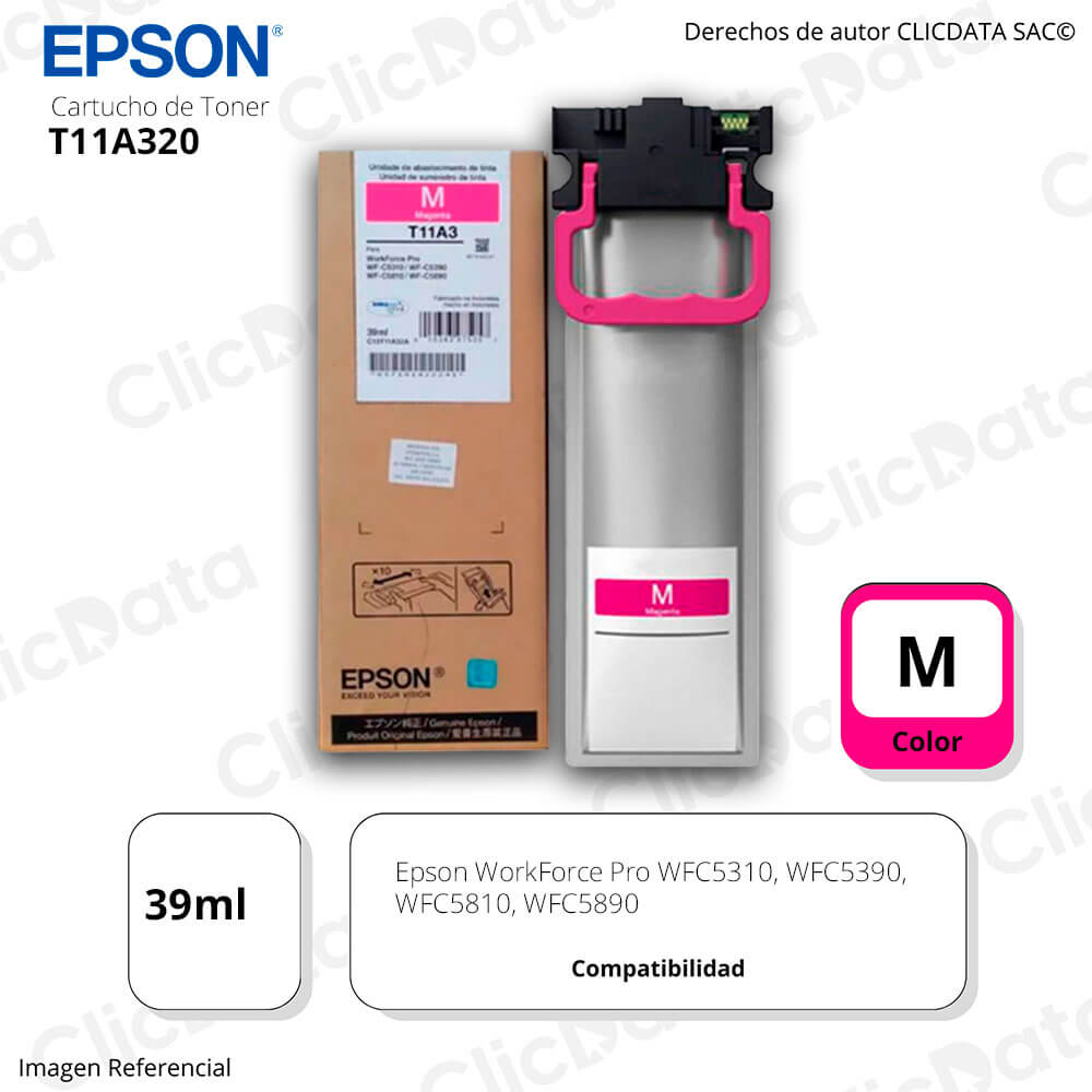 Tinta Epson T11A320Al Magenta 5,000 Pág. WFC5310, WFC5810 Original