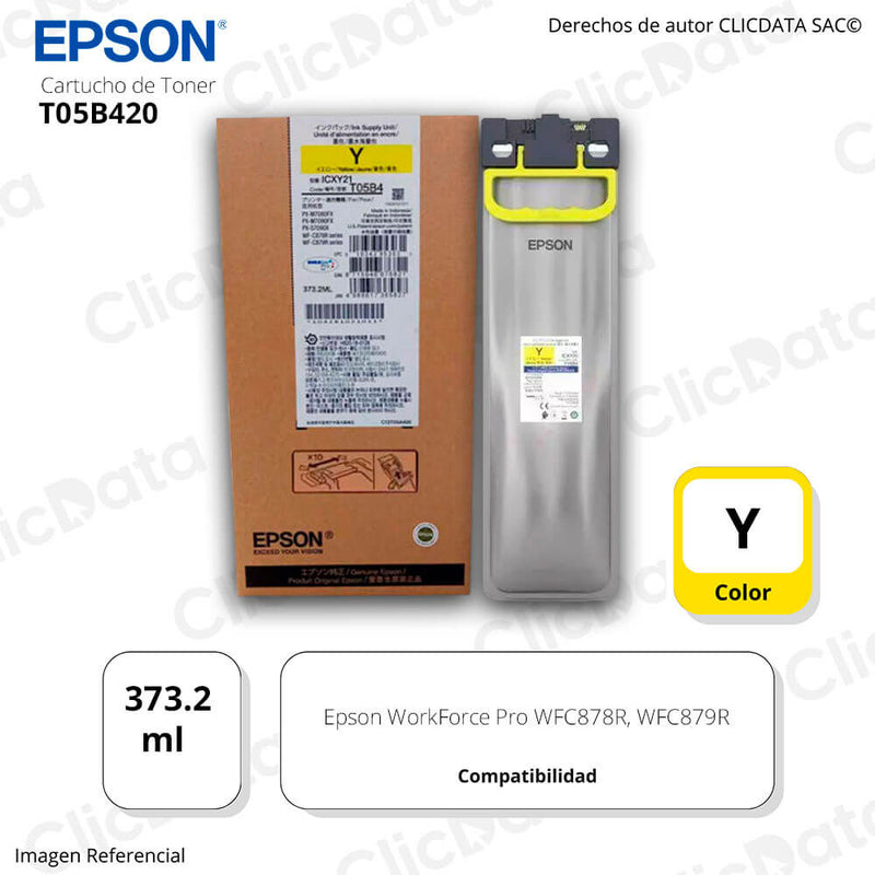 Tinta Epson T05B420 Yellow 373.2 ml Epson C878R, C879R Original