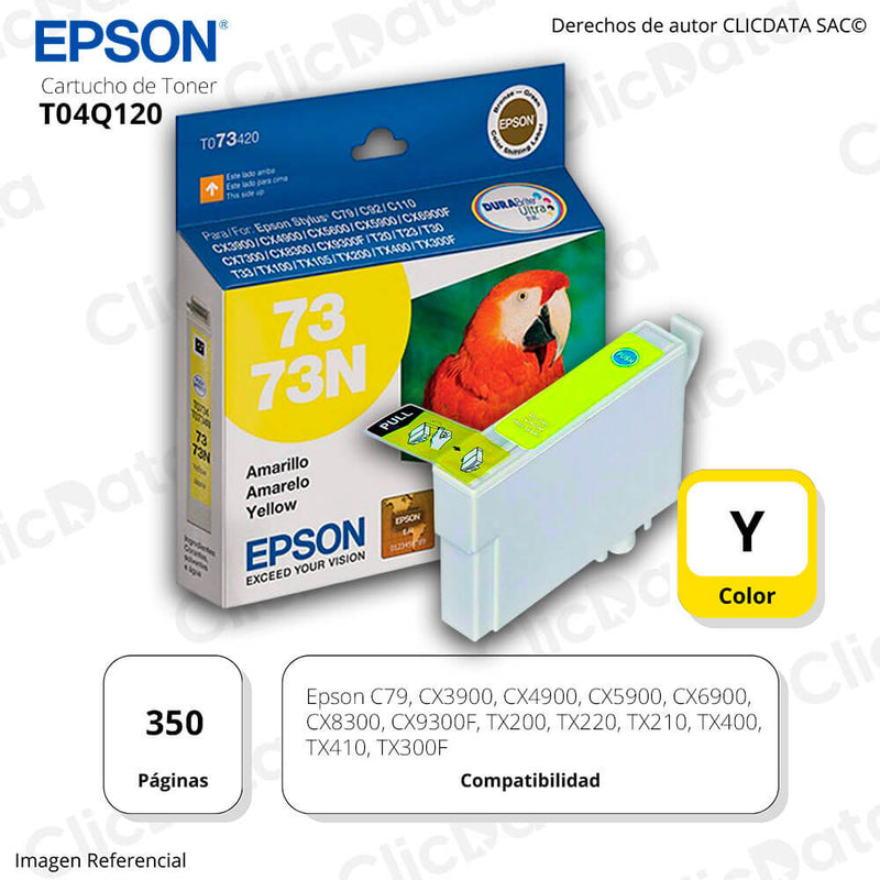 Tinta Epson T073 Yellow T073420 5ml C79 Canon CX3900 Original