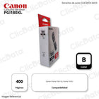 Tinta Canon PGI 180Xl Black 400 Pág. TS701, TS6110 Original