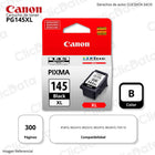 Tinta Canon PG 145Xl Negro 12ml MG3010, IP2810, MG2410 Original