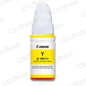Tinta Canon GI-190Y Yellow 70ML G3110, G4110, G2110 Original