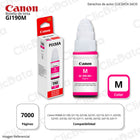 Tinta Canon GI-190M Magenta 70ML G3110, G4110, G2110 Original
