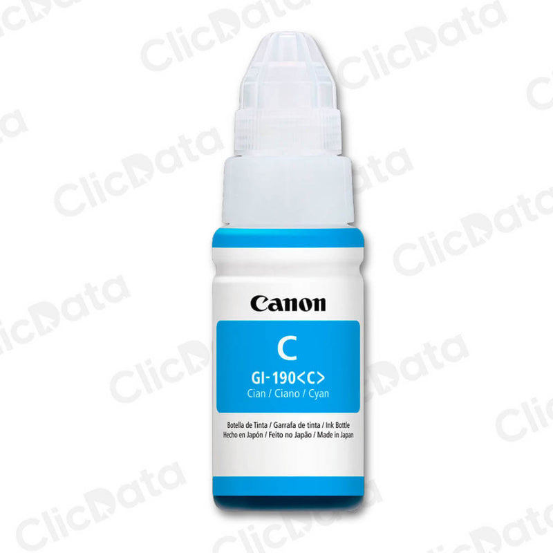 Tinta Canon GI-190C Cyan 70ML G3110, G4110, G2110 Original