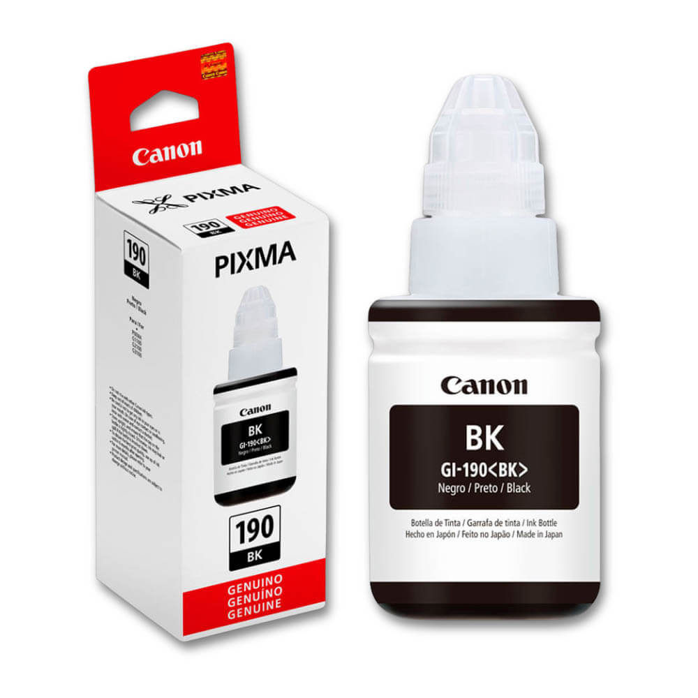 Tinta Canon GI-190Bk Black 135ML G3110, G4110, G21101 Original